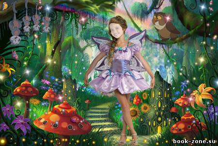 Шаблон для девочки - Фея в сказочном лесу