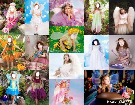 Фотошоп шаблоны для девочек - Ангелы, Феи, Бабочки