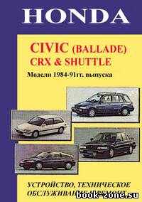 Ремонтное руководство HONDA CIVIC (BALLADE), CRX, SHUTTLE 1984-91