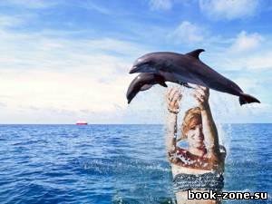 Рамка PSD для фото - парящие дельфины