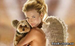 Женский шаблон - Девушка с крыльями ангела и собакой