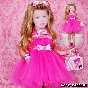Шаблон для фотомонтажа - Модница в красивом розовом платье