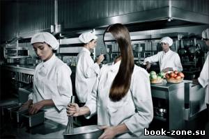 Девушка повар профессиональной кухни - шаблон женский
