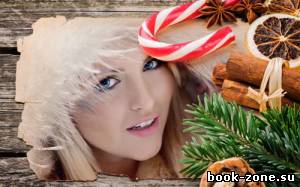 Рамка для фотомонтажа - Рождественская открытка с елкой и сладостями
