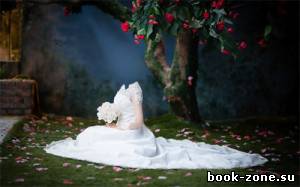 Шаблон женский - Под цветущем деревом в свадебном платье
