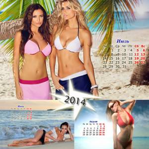 Календарь 2014 - Красивые девушки летом