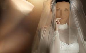 Невеста в свадебном платье - шаблон для девушек