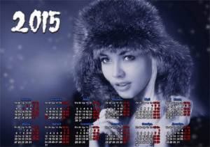Календарь - Девушка зима
