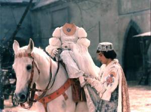 Шаблон женский - Золушка и принц на коне