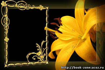Рамка для фотошопа Золотая Лилия