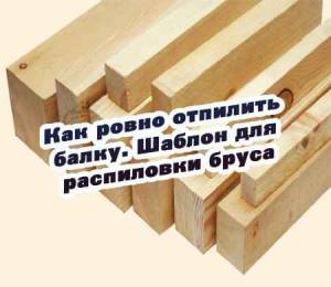 Как ровно отпилить балку. Шаблон для распиловки бруса (2015)