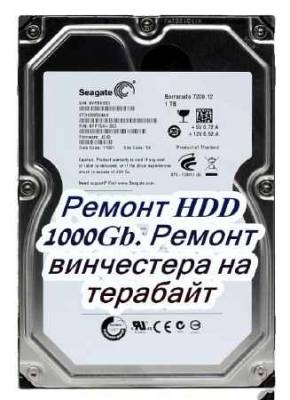 Ремонт HDD 1000Gb. Ремонт винчестера на терабайт (2015)