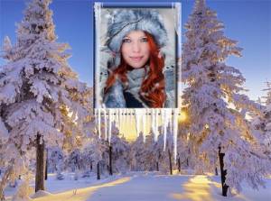 Рамка для фотошопа - Зимний закат