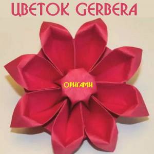 Цветок Gerbera. Оригами (2015)