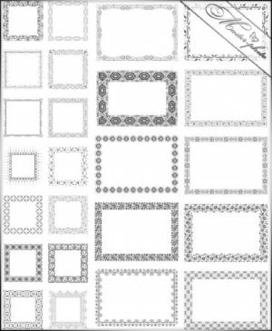Кисти для фотошопа - Цветочные рамки №3