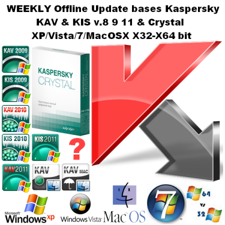 Offline Update bases Kaspersky KAV & KIS v.8 9 11 & Crystal XP/Vista/7/MacOSX x32x64